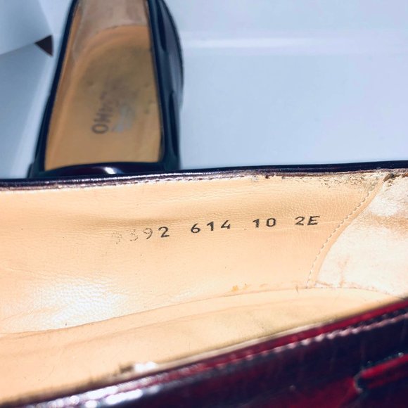 Salvatore Ferragamo Oxblood Slip On Loafers